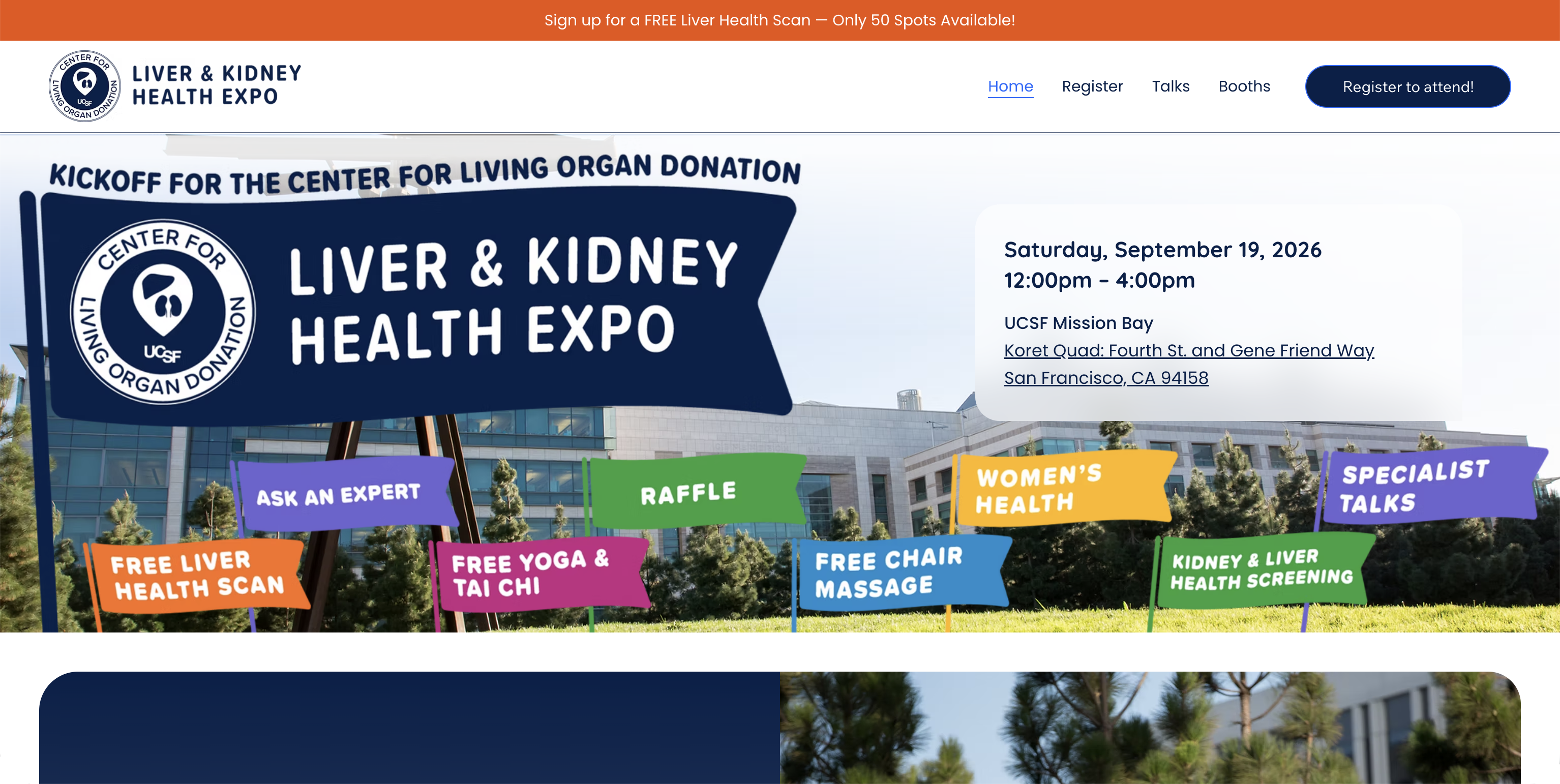 UCSF Liver & Kidney Health Expo website